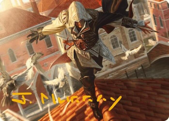 Ezio, Blade of Vengeance Art Card (Gold-Stamped Signature) [Assassin's Creed Art Series] | Galactic Gamez