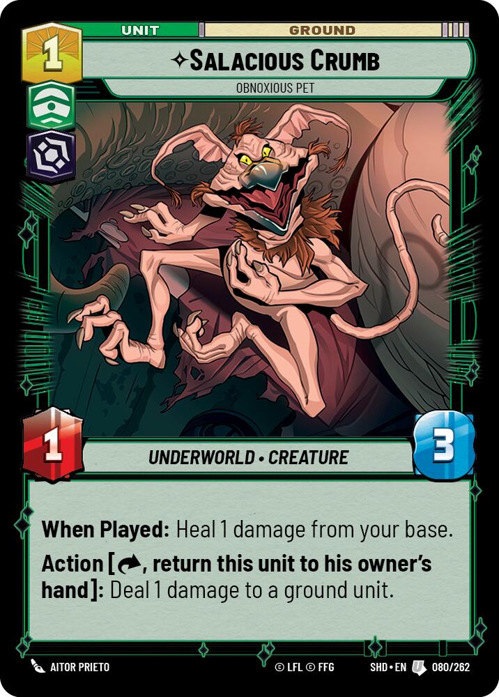Salacious Crumb - Obnoxious Pet (080/262) (080/262) [Shadows of the Galaxy] | Galactic Gamez