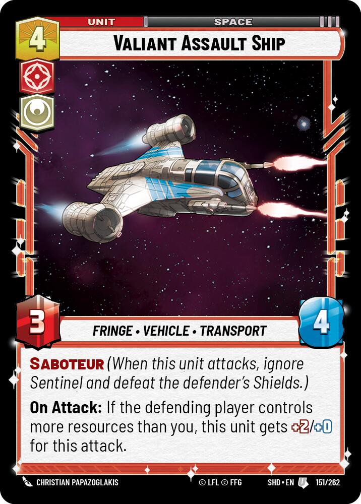 Valiant Assault Ship (151/262) (151/262) [Shadows of the Galaxy] | Galactic Gamez