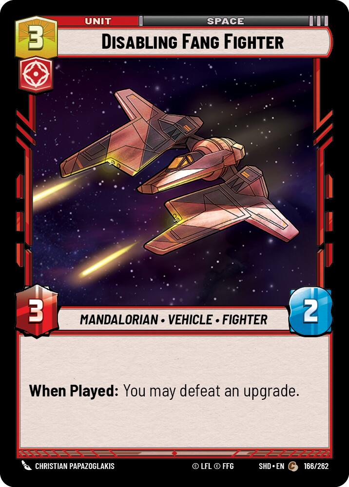 Disabling Fang Fighter (166/262) (166/262) [Shadows of the Galaxy] | Galactic Gamez