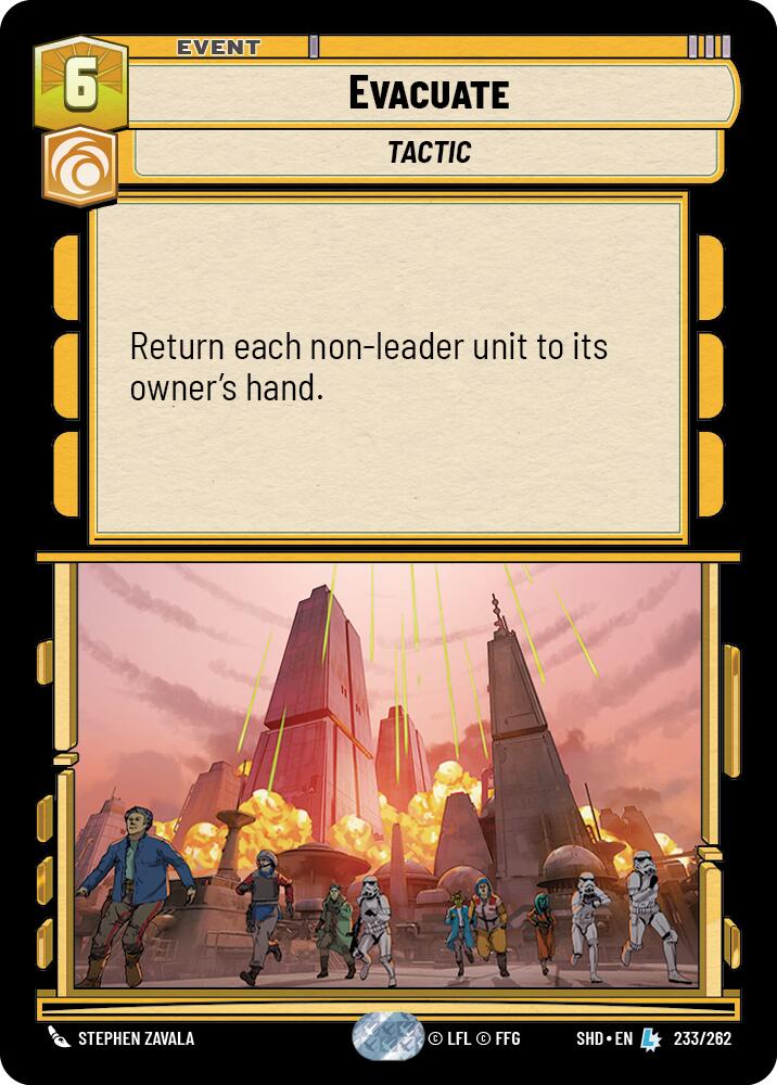 Evacuate (233/262) (233/262) [Shadows of the Galaxy] | Galactic Gamez