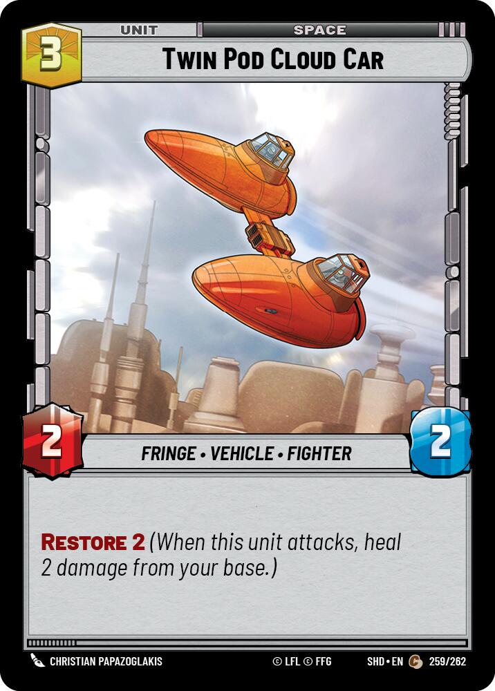 Twin Pod Cloud Car (259/262) (259/262) [Shadows of the Galaxy] | Galactic Gamez