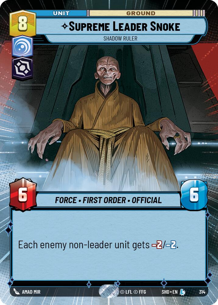 Supreme Leader Snoke - Shadow Ruler (314) (Hyperspace) (314) [Shadows of the Galaxy] | Galactic Gamez