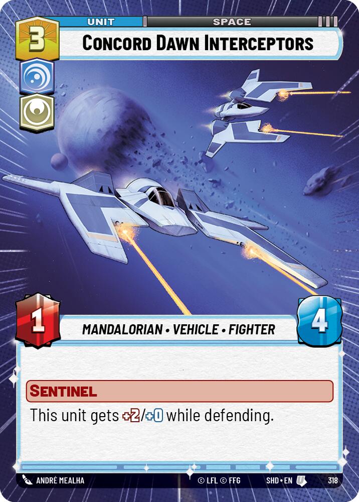 Concord Dawn Interceptors (318) (Hyperspace) (318) [Shadows of the Galaxy] | Galactic Gamez
