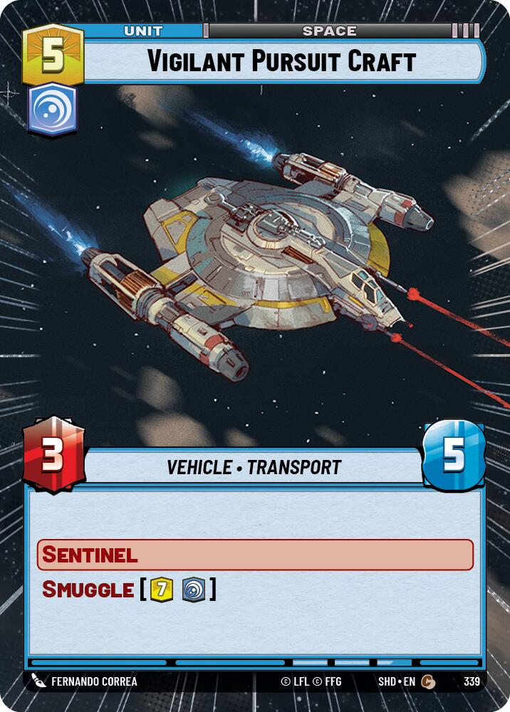 Vigilant Pursuit Craft (339) (Hyperspace) (339) [Shadows of the Galaxy] | Galactic Gamez