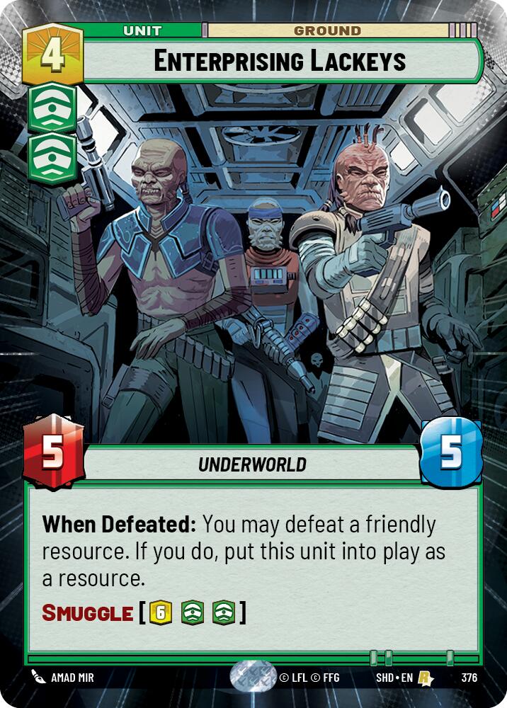 Enterprising Lackeys (376) (Hyperspace) (376) [Shadows of the Galaxy] | Galactic Gamez