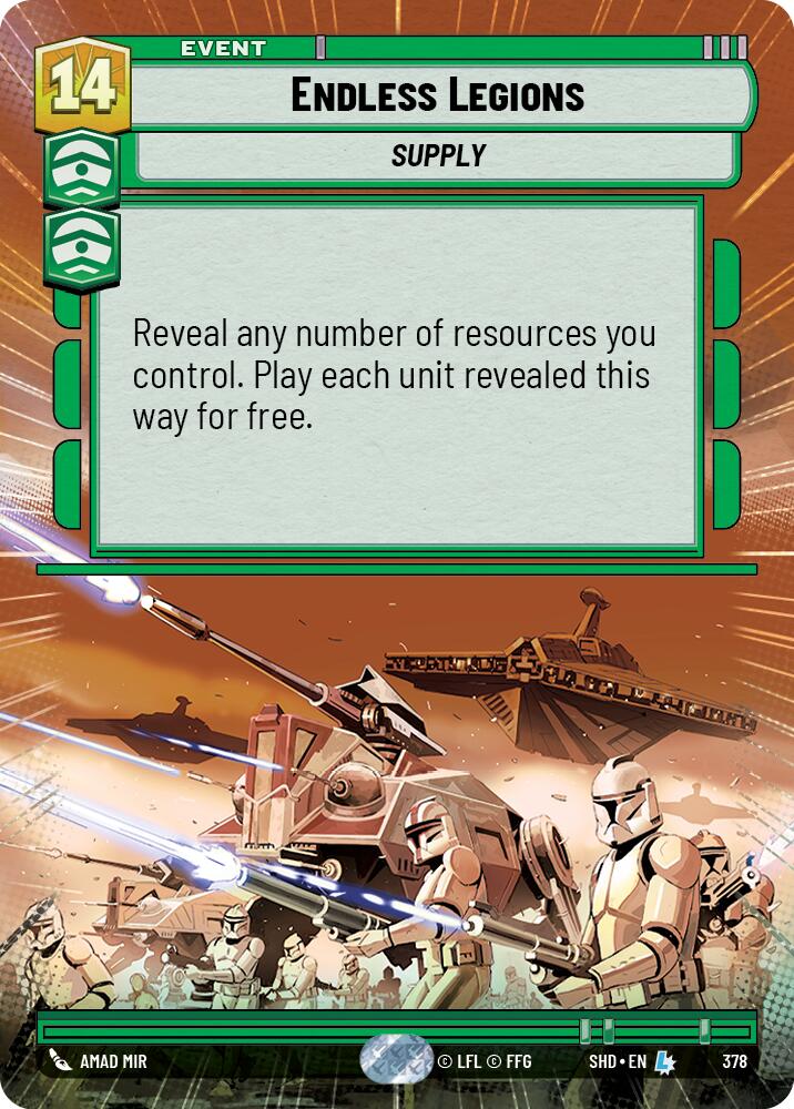 Endless Legions (378) (Hyperspace) (378) [Shadows of the Galaxy] | Galactic Gamez