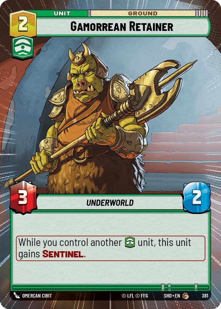 Gamorrean Retainer (381) (Hyperspace) (381) [Shadows of the Galaxy] | Galactic Gamez