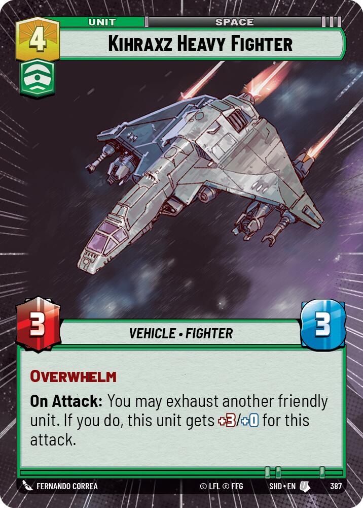 Kihraxz Heavy Fighter (387) (Hyperspace) (387) [Shadows of the Galaxy] | Galactic Gamez