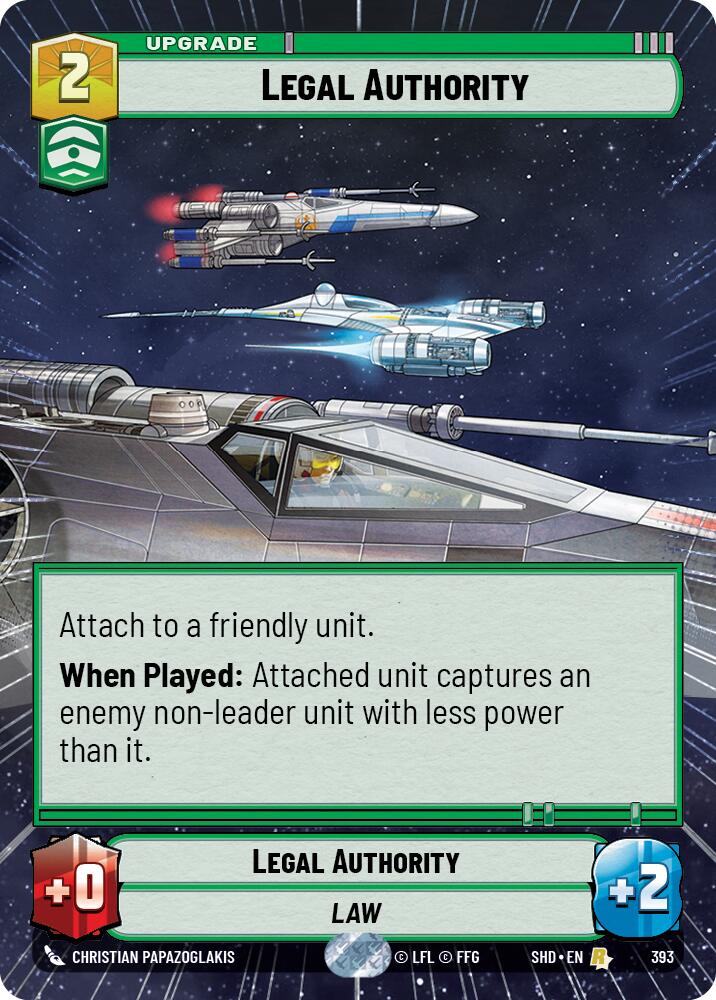 Legal Authority (393) (Hyperspace) (393) [Shadows of the Galaxy] | Galactic Gamez