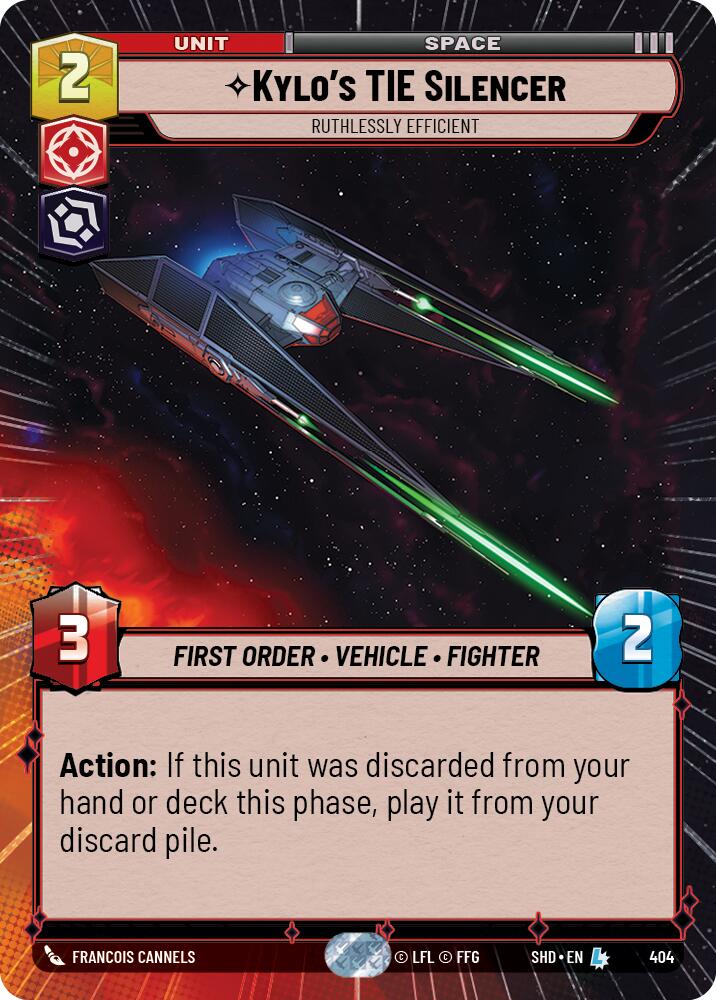 Kylo's TIE Silencer - Ruthlessly Efficient (404) (Hyperspace) (404) [Shadows of the Galaxy] | Galactic Gamez