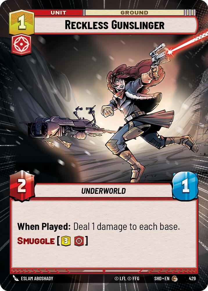 Reckless Gunslinger (429) (Hyperspace) (429) [Shadows of the Galaxy] | Galactic Gamez