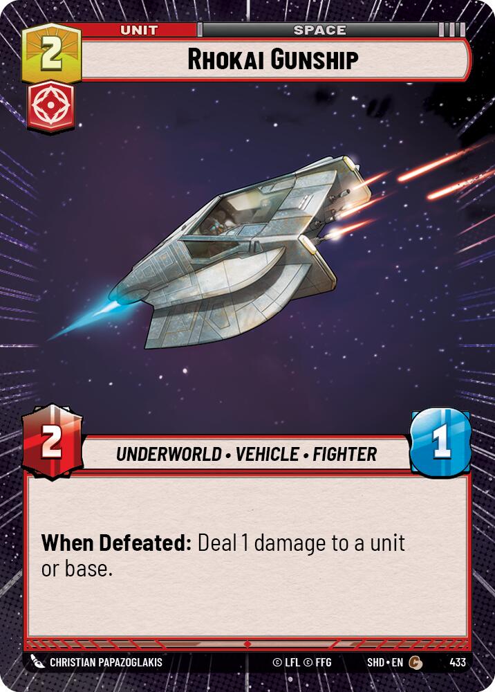 Rhokai Gunship (433) (Hyperspace) (433) [Shadows of the Galaxy] | Galactic Gamez