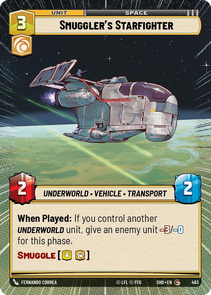 Smuggler's Starfighter (483) (Hyperspace) (483) [Shadows of the Galaxy] | Galactic Gamez