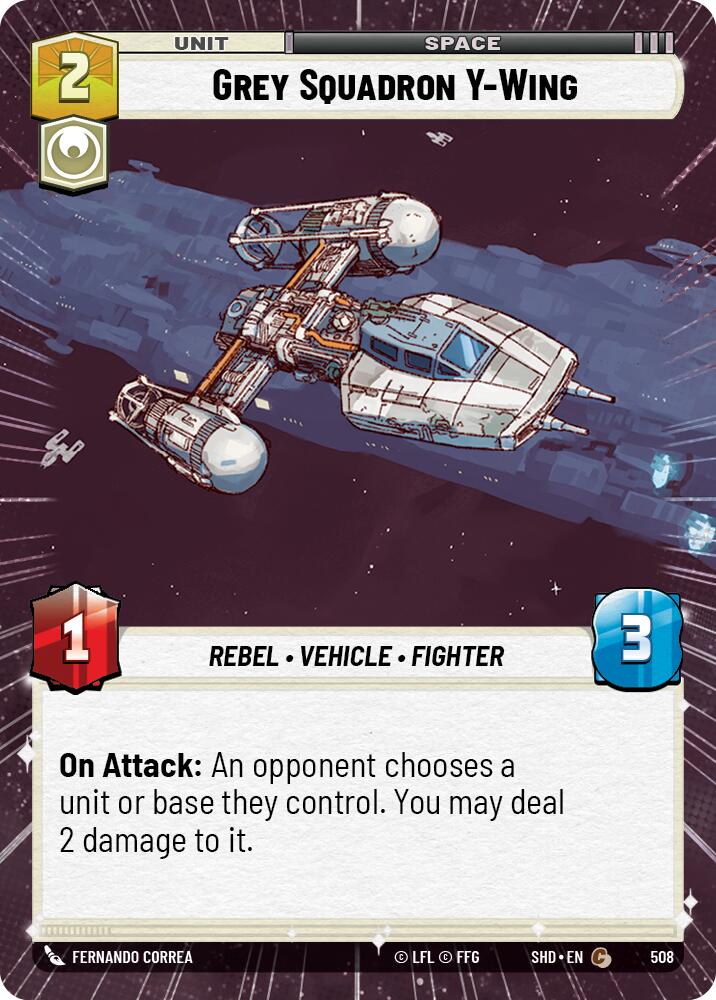 Grey Squadron Y-Wing (508) (Hyperspace) (508) [Shadows of the Galaxy] | Galactic Gamez