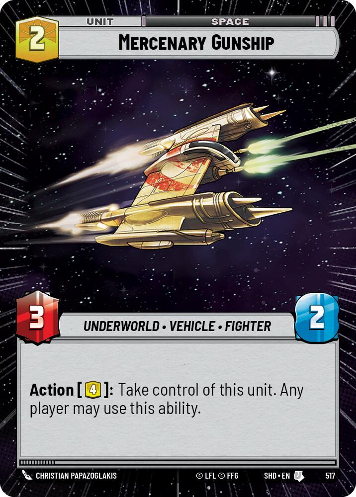 Mercenary Gunship (517) (Hyperspace) (517) [Shadows of the Galaxy] | Galactic Gamez