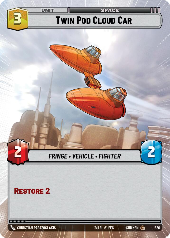 Twin Pod Cloud Car (520) (Hyperspace) (520) [Shadows of the Galaxy] | Galactic Gamez