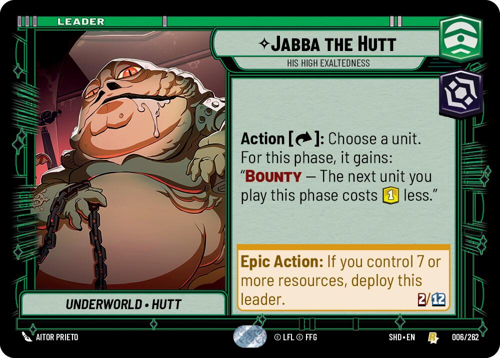 Jabba the Hutt - His High Exaltedness (006/262) (006/262) [Shadows of the Galaxy] | Galactic Gamez