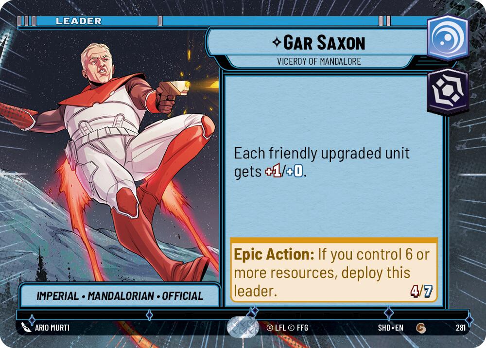 Gar Saxon - Viceroy of Mandalore (281) (Hyperspace) (281) [Shadows of the Galaxy] | Galactic Gamez