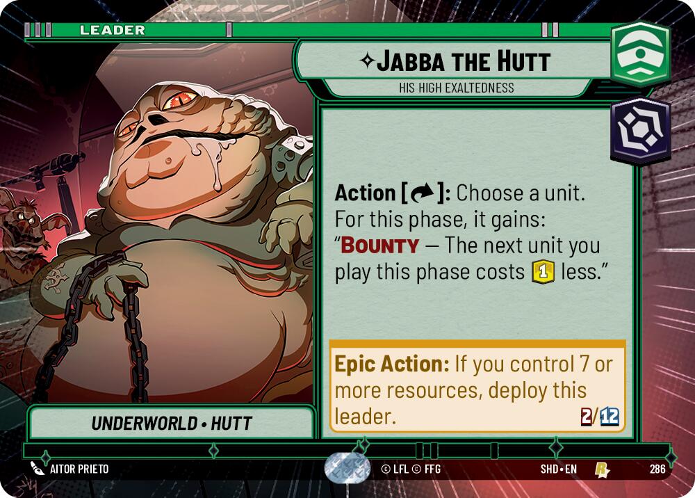 Jabba the Hutt - His High Exaltedness (286) (Hyperspace) (286) [Shadows of the Galaxy] | Galactic Gamez