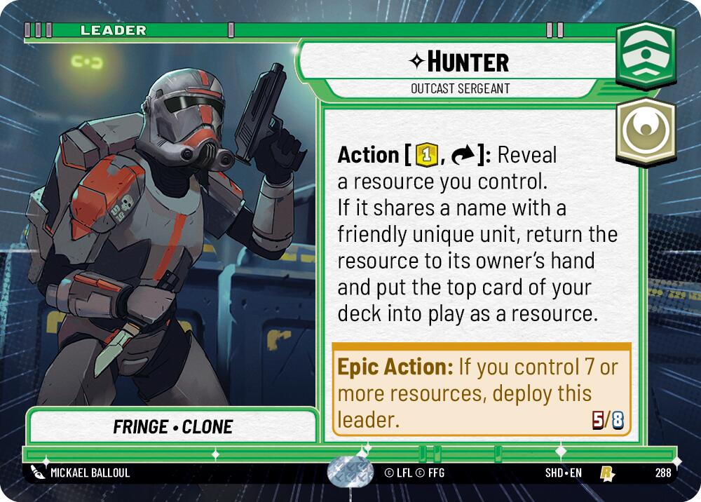Hunter - Outcast Sergeant (288) (Hyperspace) (288) [Shadows of the Galaxy] | Galactic Gamez