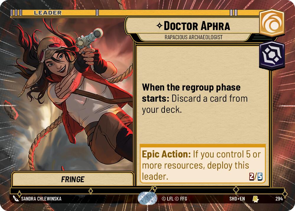 Doctor Aphra - Rapacious Archaeologist (294) (Hyperspace) (294) [Shadows of the Galaxy] | Galactic Gamez