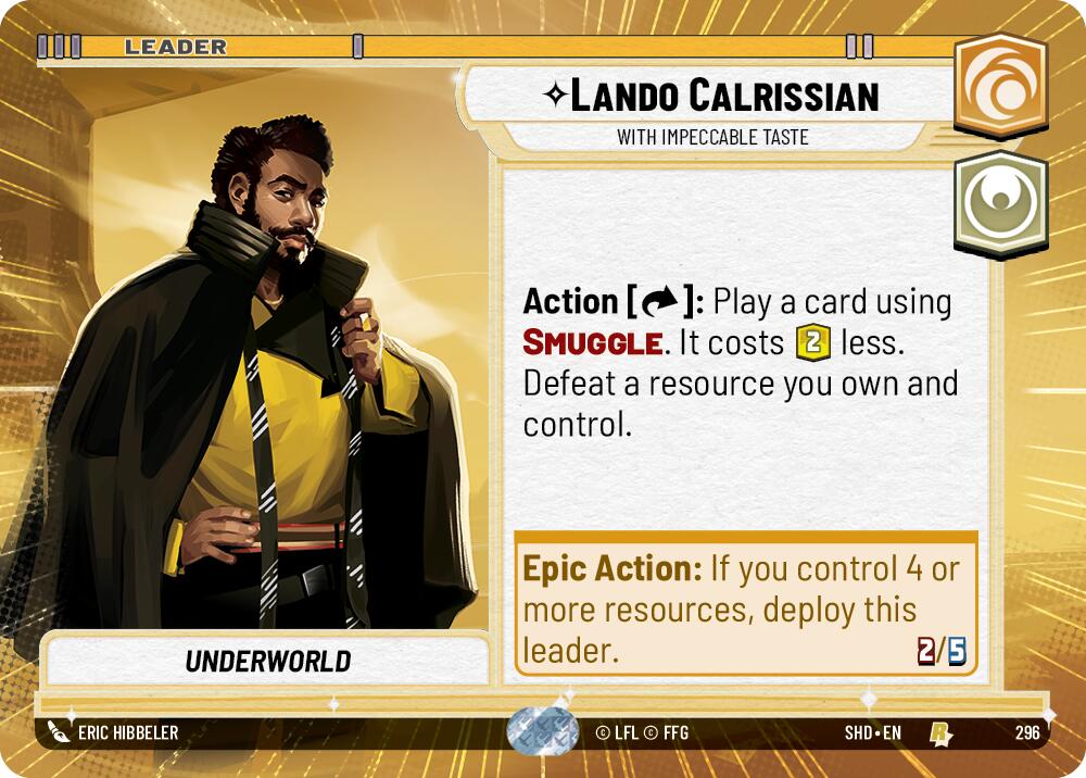 Lando Calrissian - With Impeccable Taste (296) (Hyperspace) (296) [Shadows of the Galaxy] | Galactic Gamez