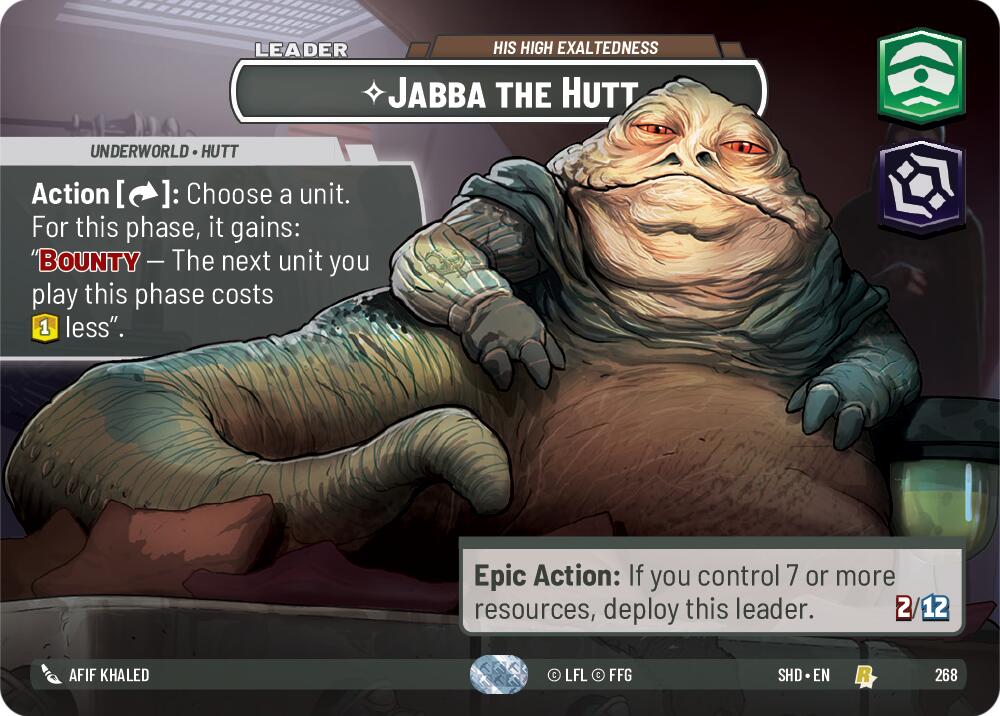 Jabba the Hutt - His High Exaltedness (268) (Showcase) (268) [Shadows of the Galaxy] | Galactic Gamez
