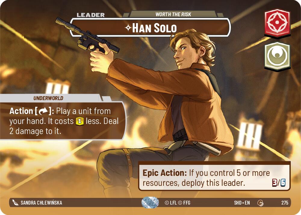 Han Solo - Worth the Risk (275) (Showcase) (275) [Shadows of the Galaxy] | Galactic Gamez
