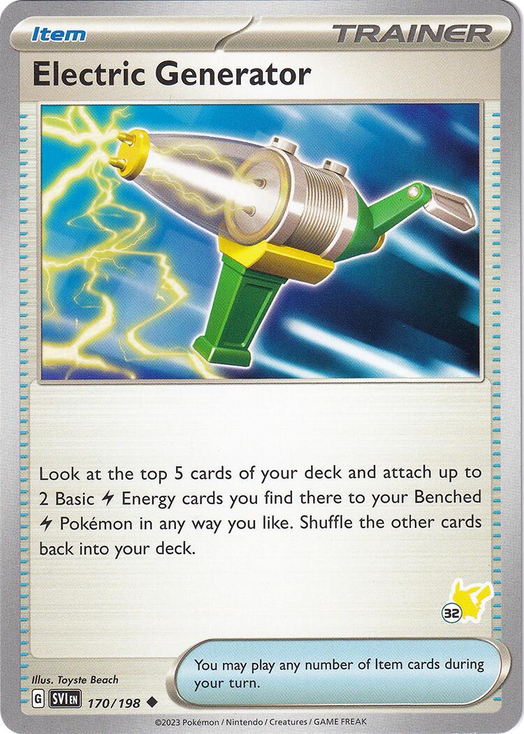 Electric Generator (170/198) (Pikachu Stamp #32) [Battle Academy 2024] | Galactic Gamez