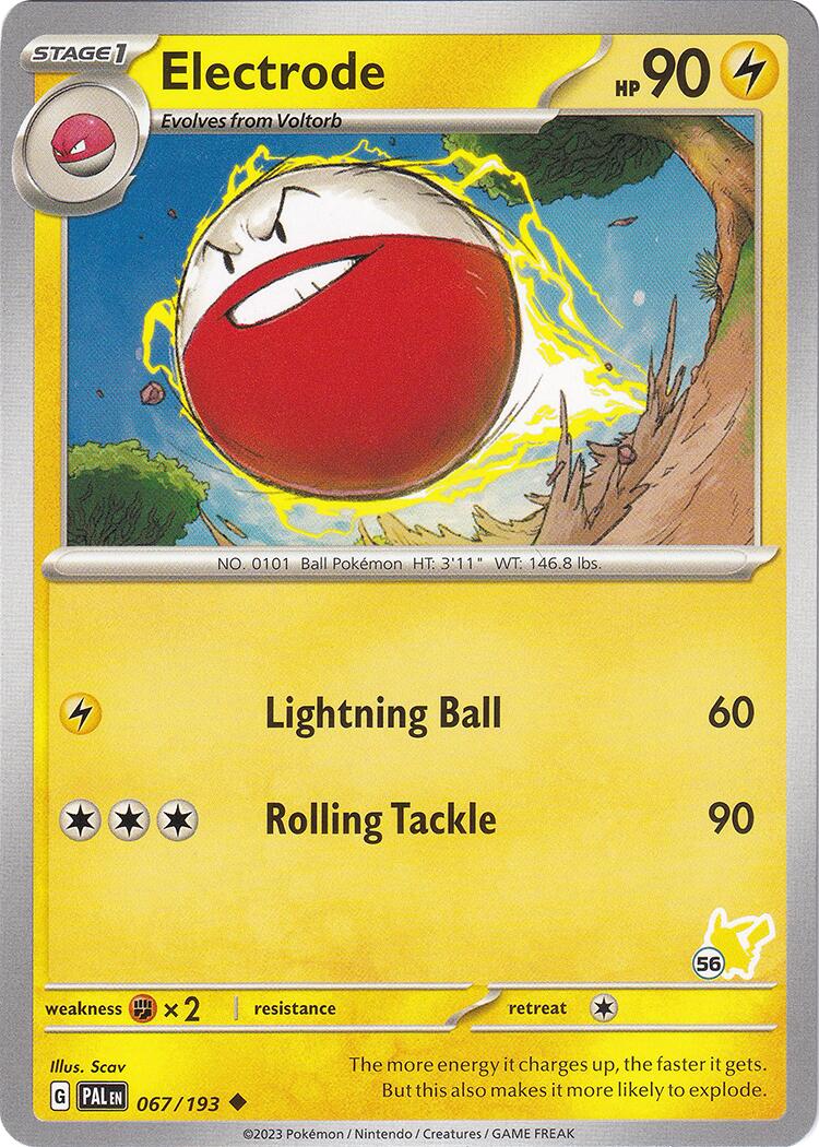 Electrode (067/193) (Pikachu Stamp #56) [Battle Academy 2024] | Galactic Gamez