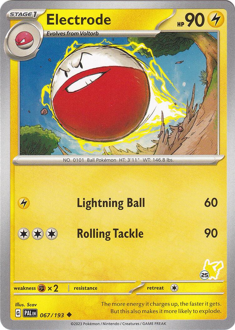 Electrode (067/193) (Pikachu Stamp #25) [Battle Academy 2024] | Galactic Gamez