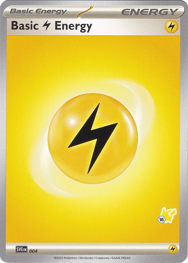 Basic Lightning Energy (004) (Pikachu Stamp #16) [Battle Academy 2024] | Galactic Gamez