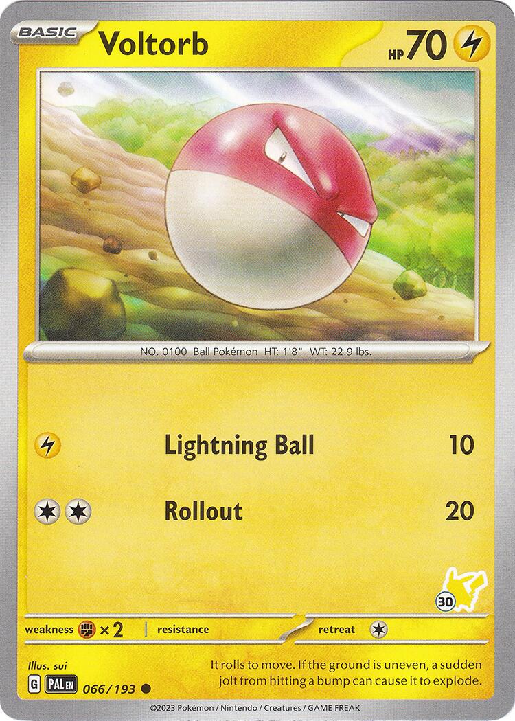 Voltorb (066/193) (Pikachu Stamp #30) [Battle Academy 2024] | Galactic Gamez