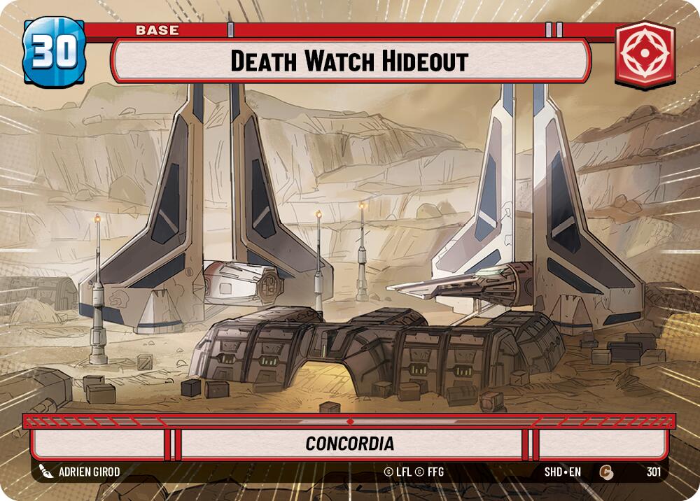 Death Watch Hideout // Shield (301 // T04) (Hyperspace) (301 // T04) [Shadows of the Galaxy] | Galactic Gamez