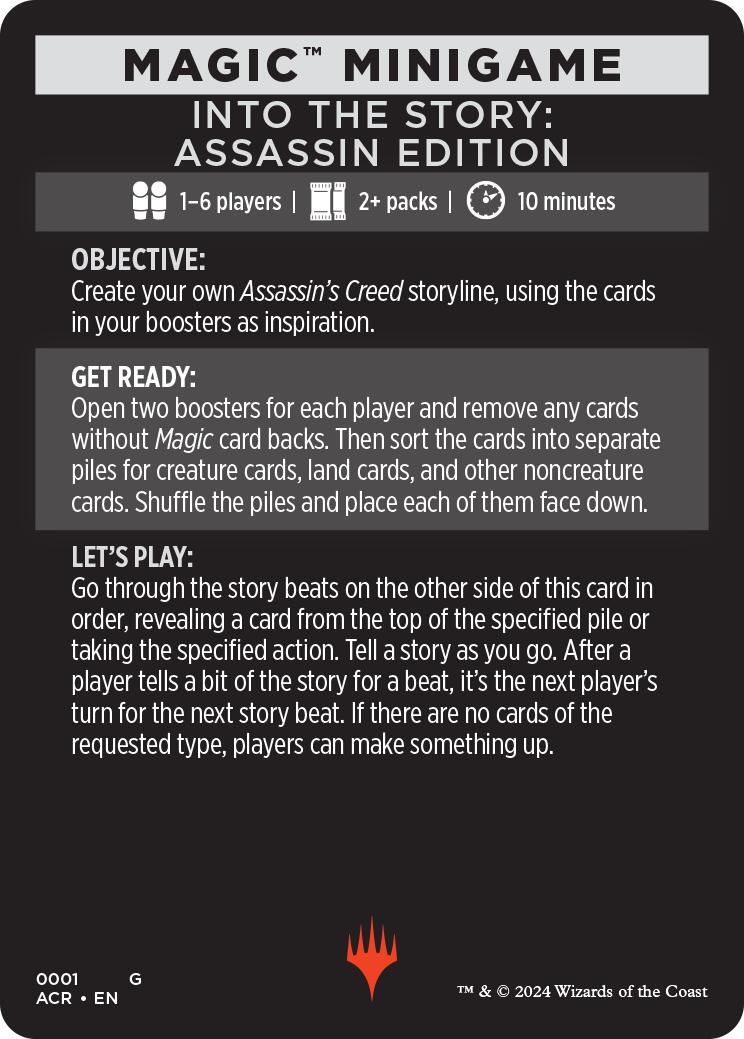 Into The Story: Assassin Edition (Magic Minigame) [Assassin's Creed Minigame] | Galactic Gamez