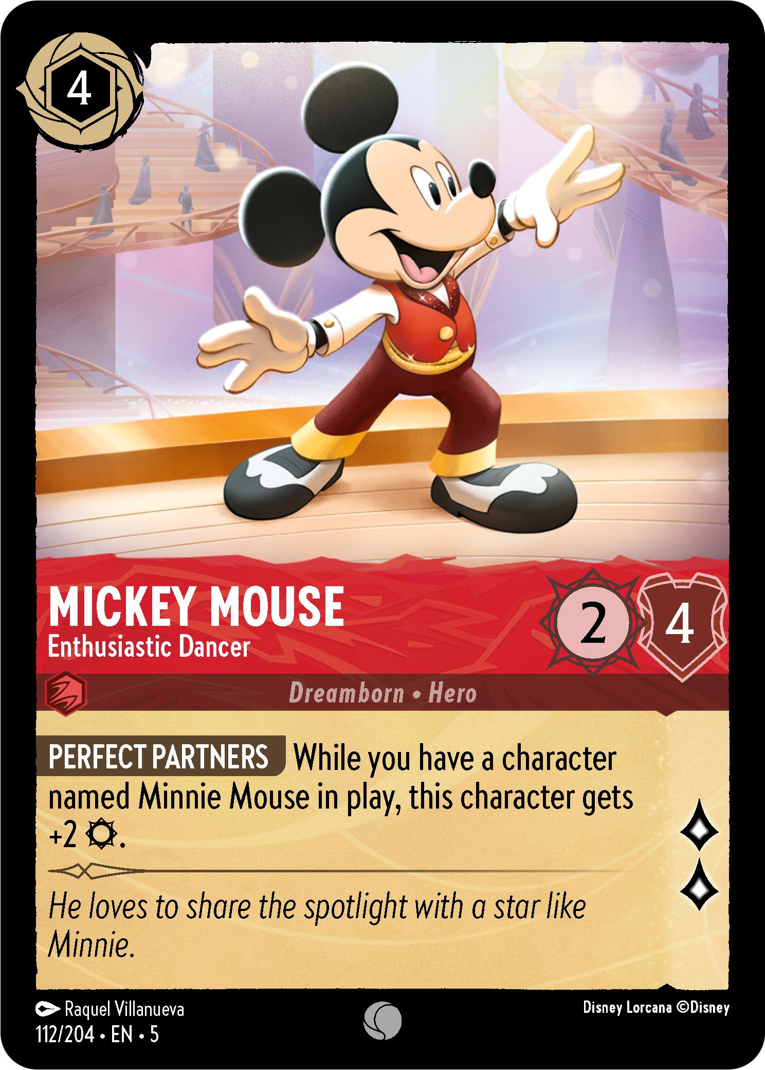 Mickey Mouse - Enthusiastic Dancer (112/204) [Shimmering Skies] | Galactic Gamez