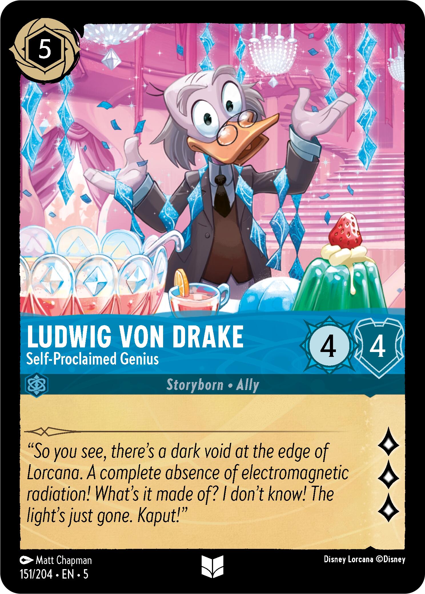 Ludwig Von Drake - Self-Proclaimed Genius (151/204) [Shimmering Skies] | Galactic Gamez