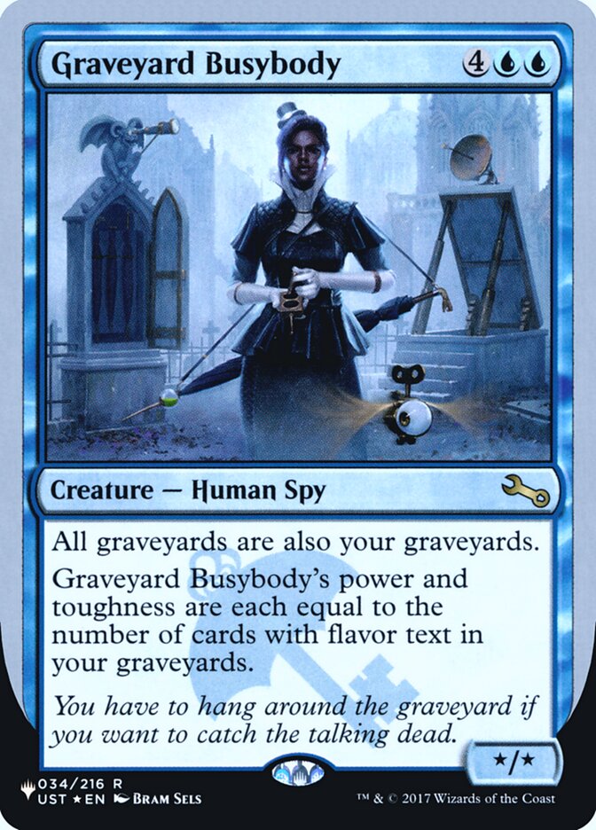 Graveyard Busybody (Unfinity Foil Edition) [The List] | Galactic Gamez