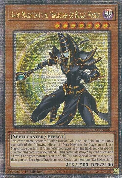 Dark Magician the Magician of Black Magic (Quarter Century Secret Rare) [INFO-EN006] Quarter Century Secret Rare | Galactic Gamez