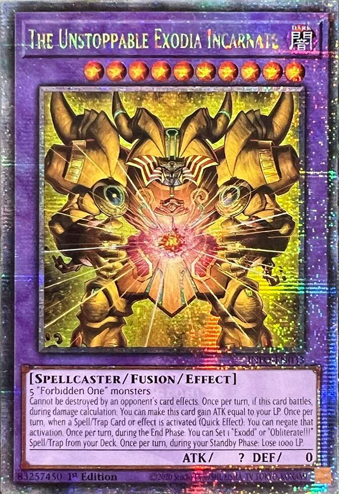 The Unstoppable Exodia Incarnate (Quarter Century Secret Rare) [INFO-EN033] Quarter Century Secret Rare | Galactic Gamez