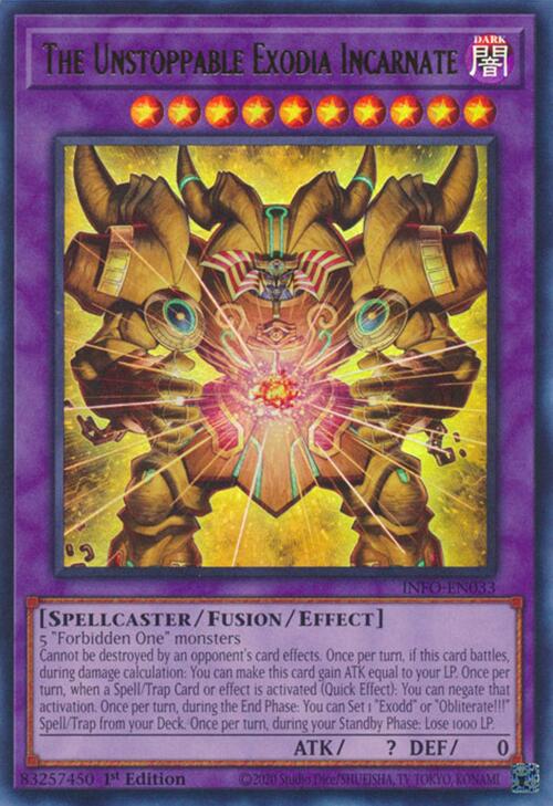 The Unstoppable Exodia Incarnate [INFO-EN033] Ultra Rare | Galactic Gamez