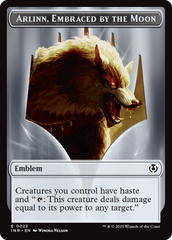 Wolf (0018) // Emblem - Arlinn, Embraces by the Moon Double-Sided Token [Innistrad Remastered Tokens] | Galactic Gamez