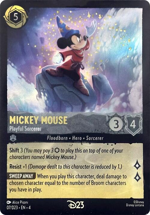 Mickey Mouse - Playful Sorcerer (7) [D23 Promos] | Galactic Gamez