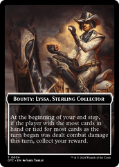 Bounty: Lyssa, Sterling Collector // Bounty Rules Double-Sided Token [Outlaws of Thunder Junction Commander Tokens] | Galactic Gamez