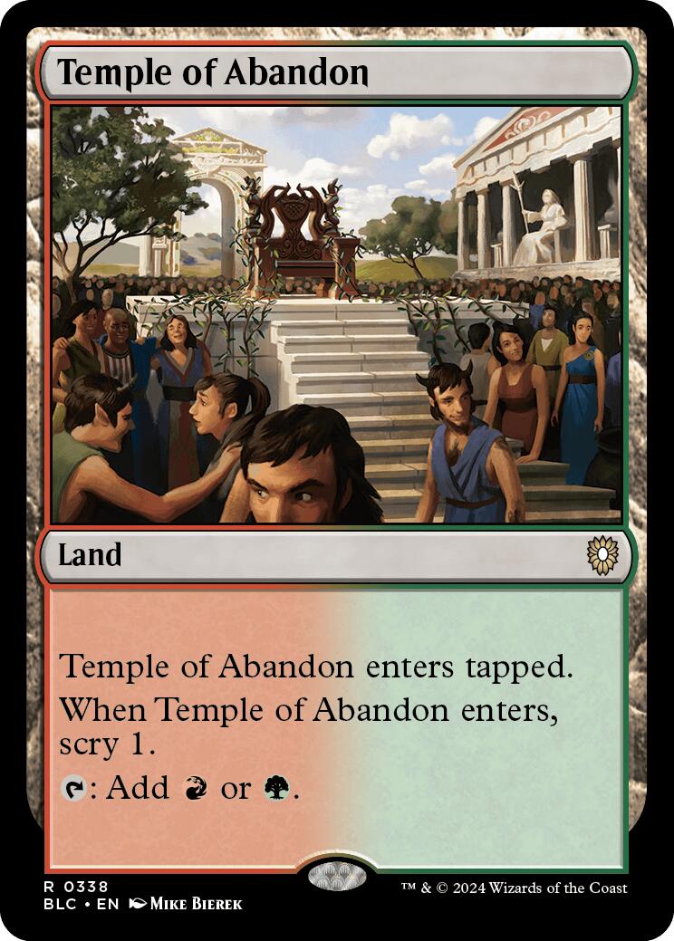 Temple of Abandon [Bloomburrow Commander] | Galactic Gamez