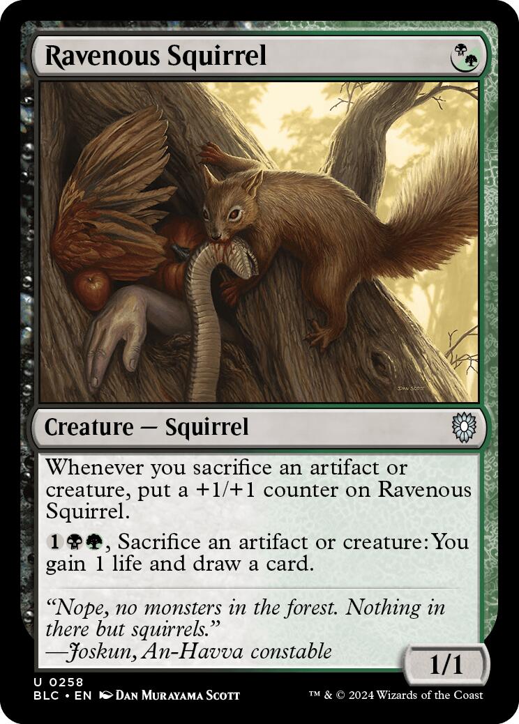 Ravenous Squirrel [Bloomburrow Commander] | Galactic Gamez