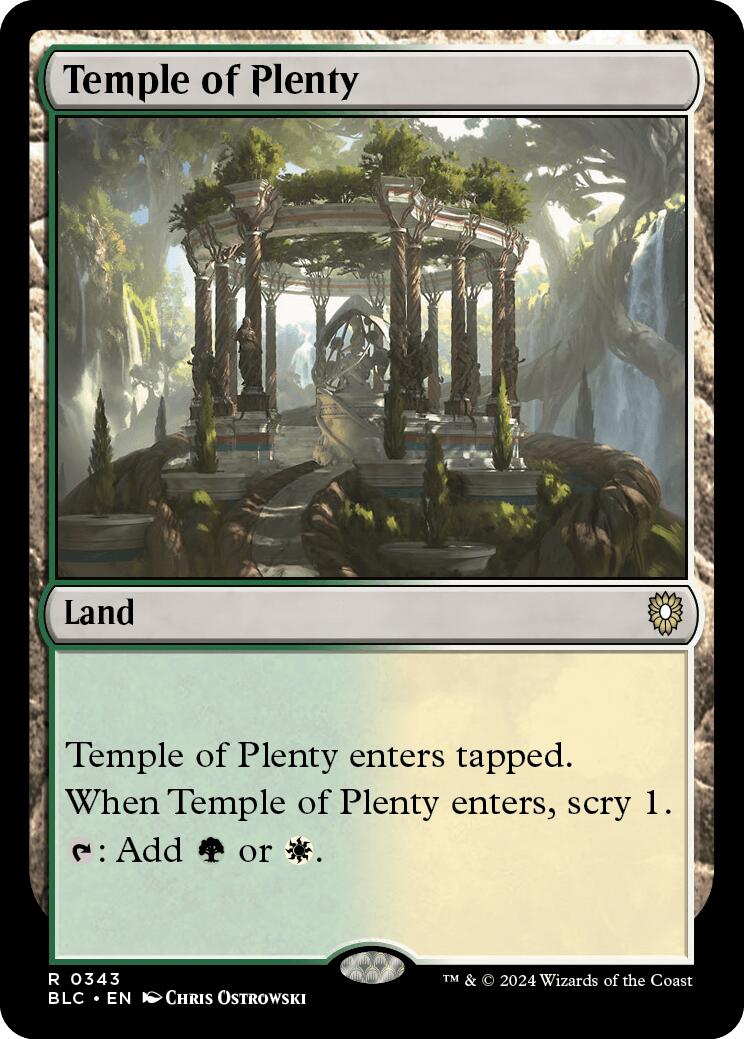 Temple of Plenty [Bloomburrow Commander] | Galactic Gamez