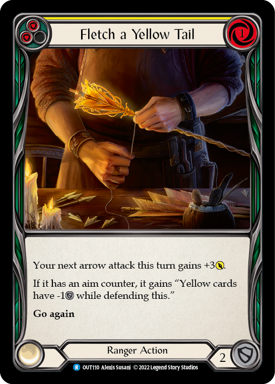 Fletch a Yellow Tail (Yellow) [OUT110] (Outsiders)  Rainbow Foil | Galactic Gamez