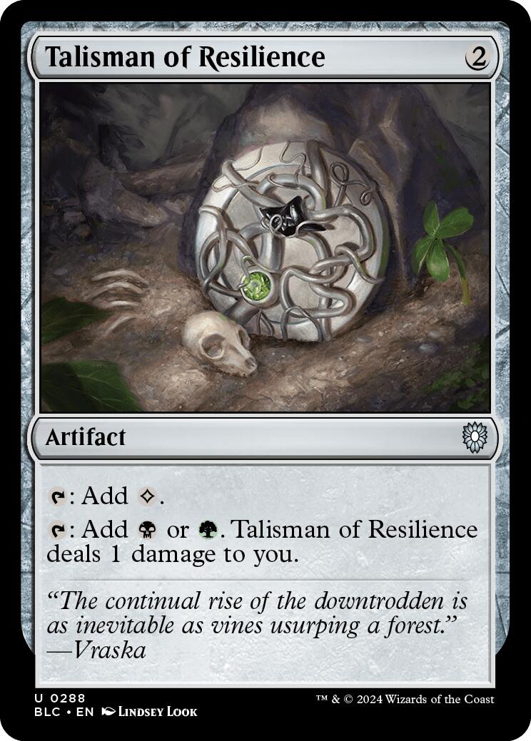 Talisman of Resilience [Bloomburrow Commander] | Galactic Gamez